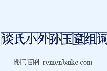 谈氏小外孙玉童组词是什么意思的图片